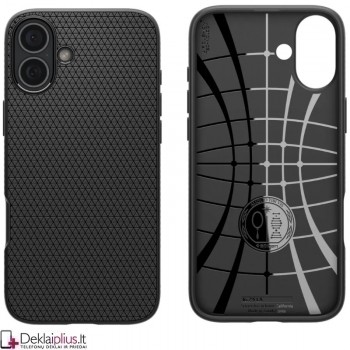 Spigen Liquid Air dėklas - juodas (Apple Iphone 16) Spigen Liquid Air dėklas - juodas (Apple Iphone 16)